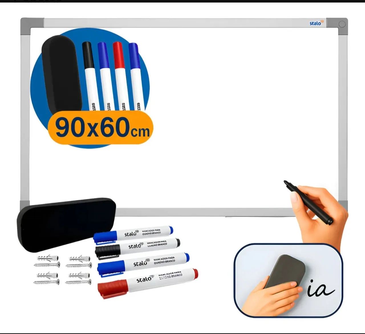 Whiteboard with markers