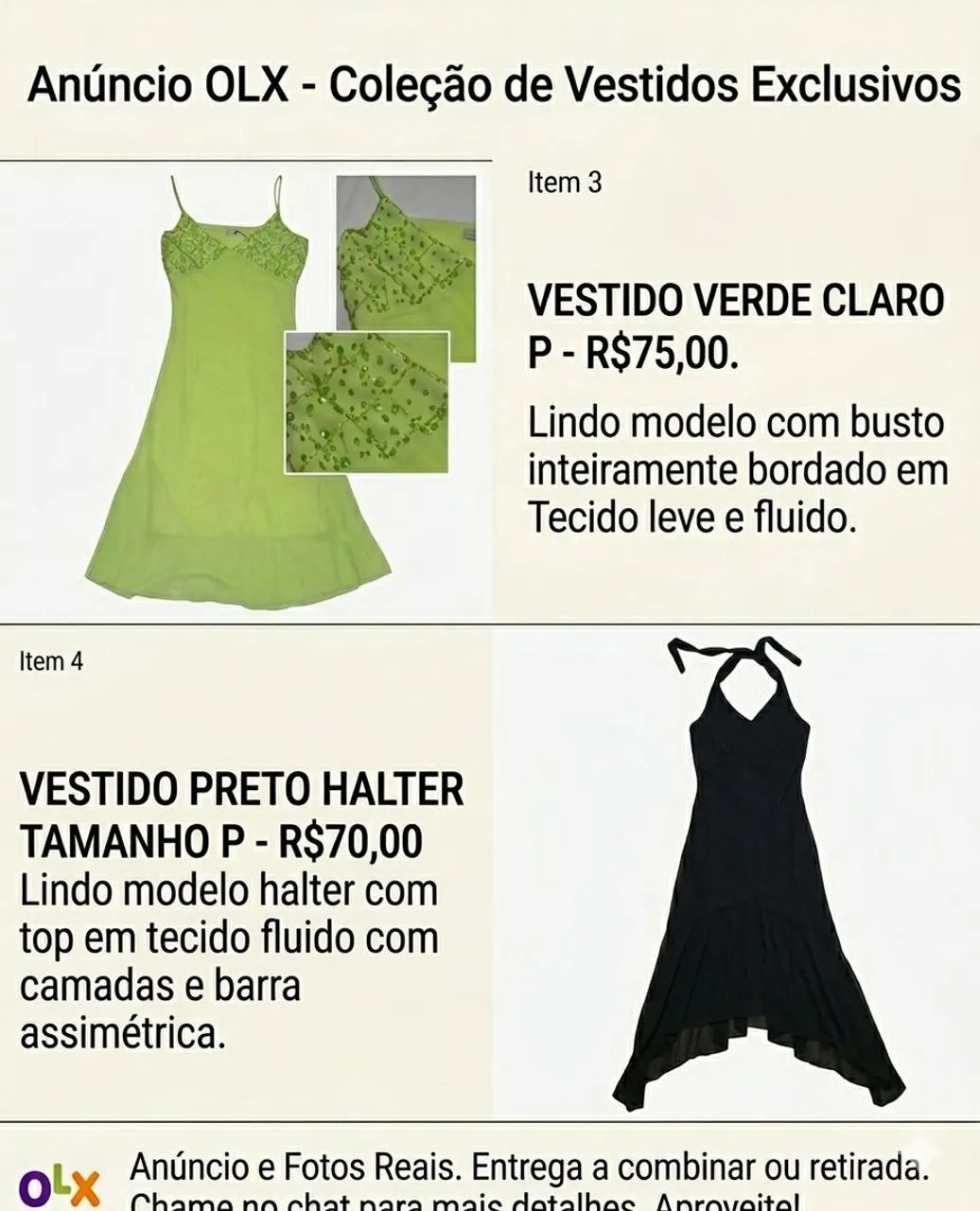 Lote 7 vestidos de festa 