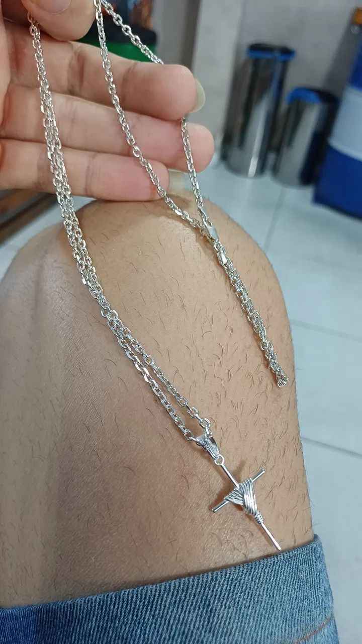 Cordão de prata 925 - Foto 4