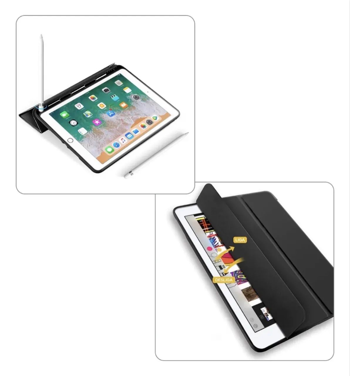 Capa iPad e Pencil 7a, 8a E 9a Geração 10.2 Polegadas Wb