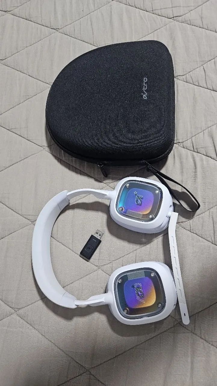 Headset Gamer Logitech G Astro A30 Wireless Branco + Estojo + USB