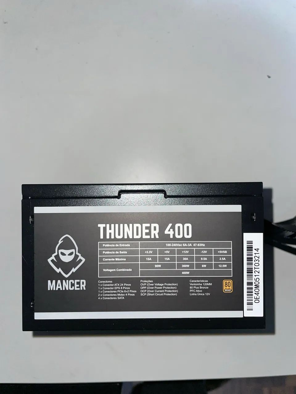 VENDO FONTE THUNDER MANCER 400w - Foto 4