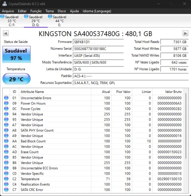 ssd kingston 480GB - Foto 3