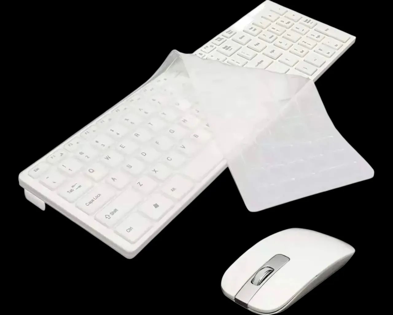 Mouse e teclado sem fio branco - Foto 4