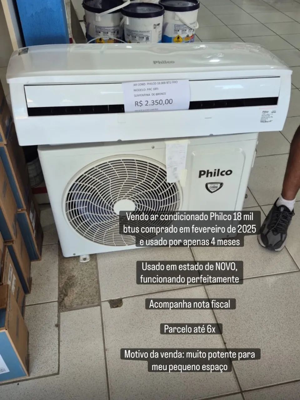 Ar condicionado 4 meses de uso