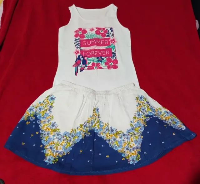 Conjunto de Saia e Camiseta para Menina  - Foto 2