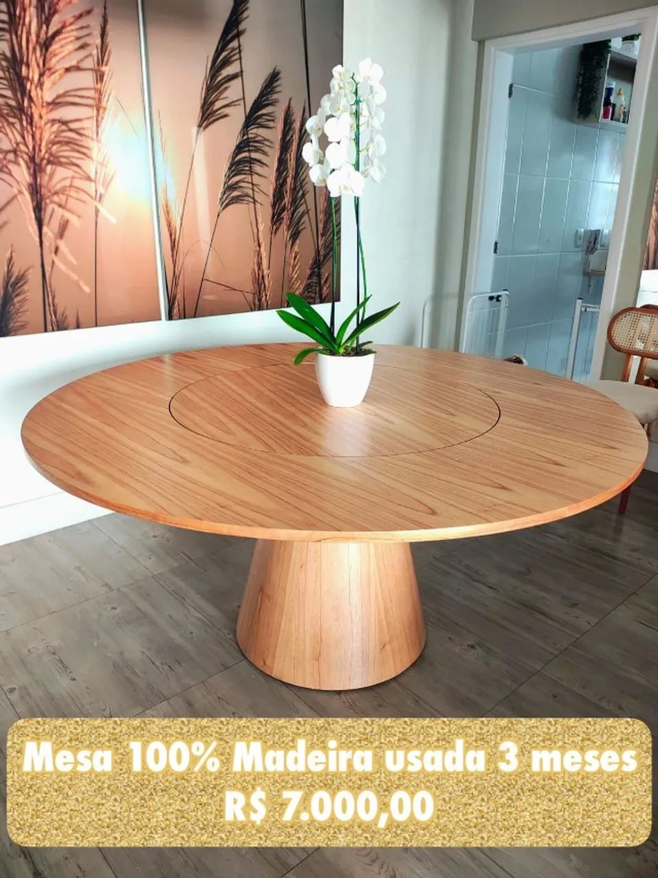Mesa de jantar giratória impecável 