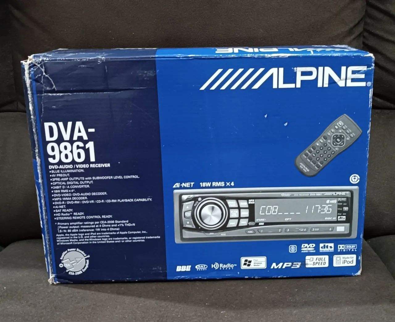 DVD Alpine DVA 9861 + Tela - Peças para carros, vans e utilitários
