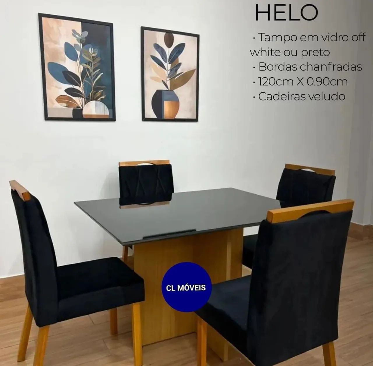 Mesa 120x80 com 4 cadeiras  - Foto 2