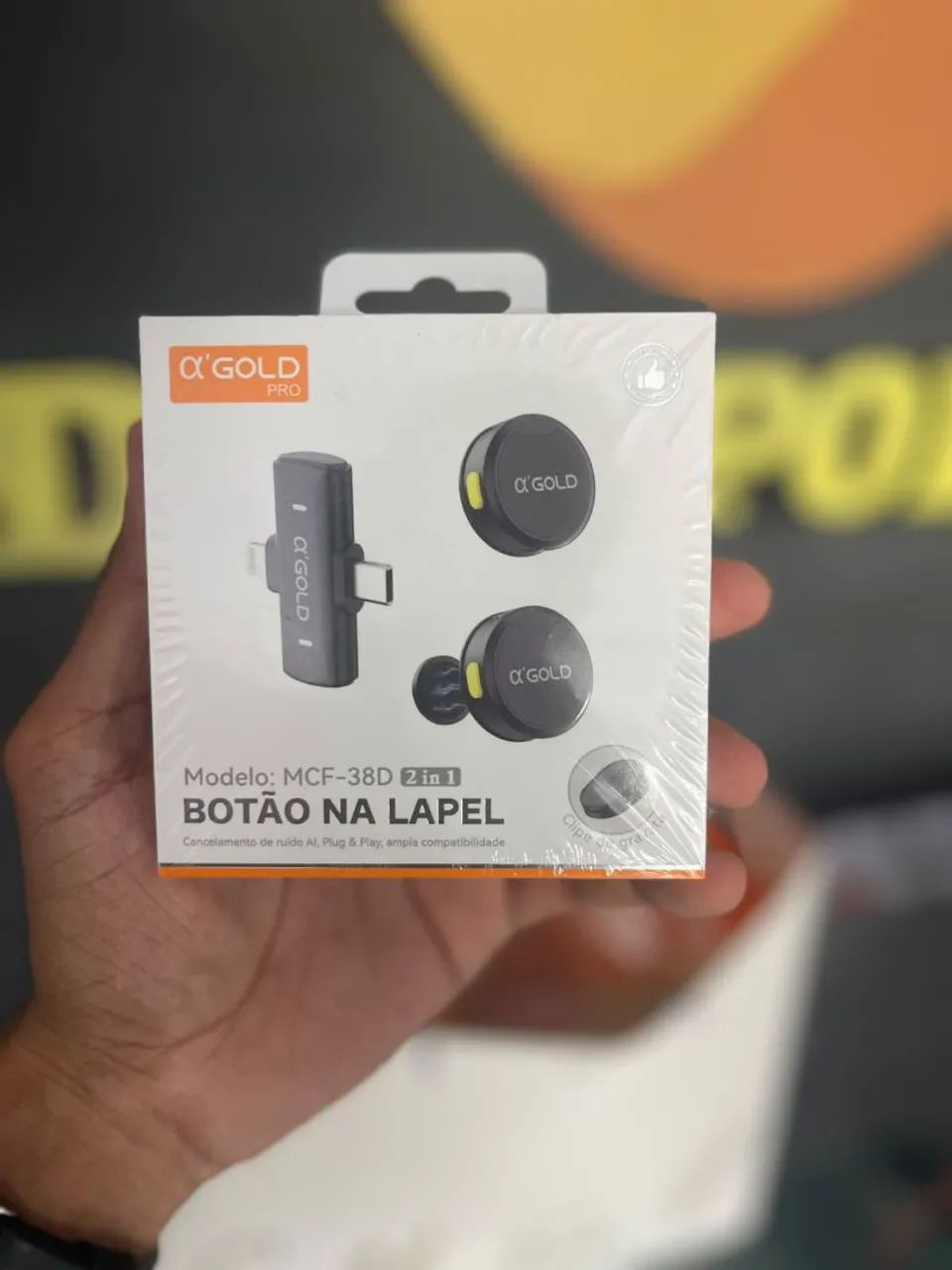Microfone duplo lapela iPhone ou Android  - Foto 4