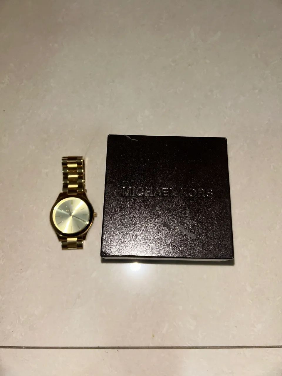 Relógio Michael Kors Original Dourado Feminino + Caixa - Foto 2