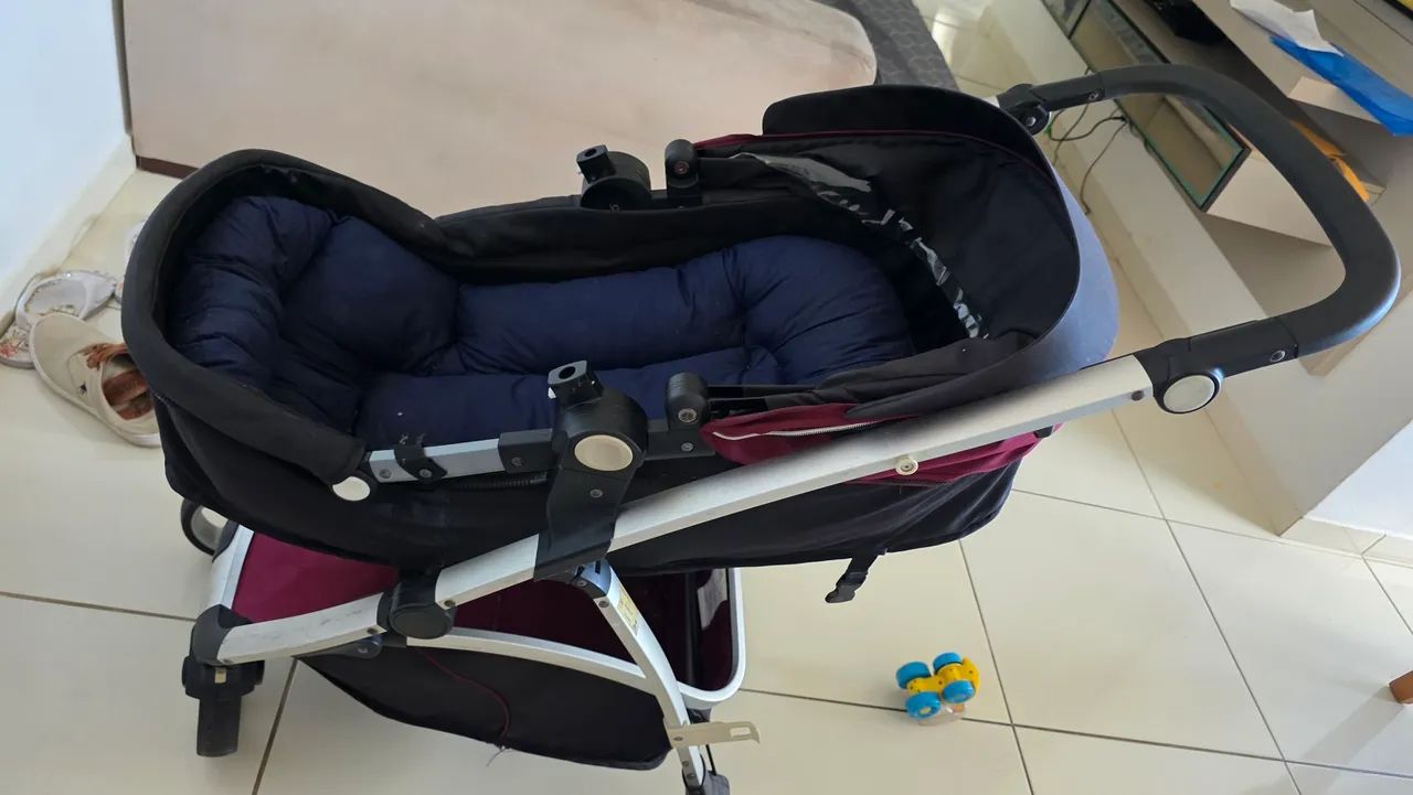 Carrinho de Bebê Travel System Dzieco Maly + bebê conforto  - Foto 4
