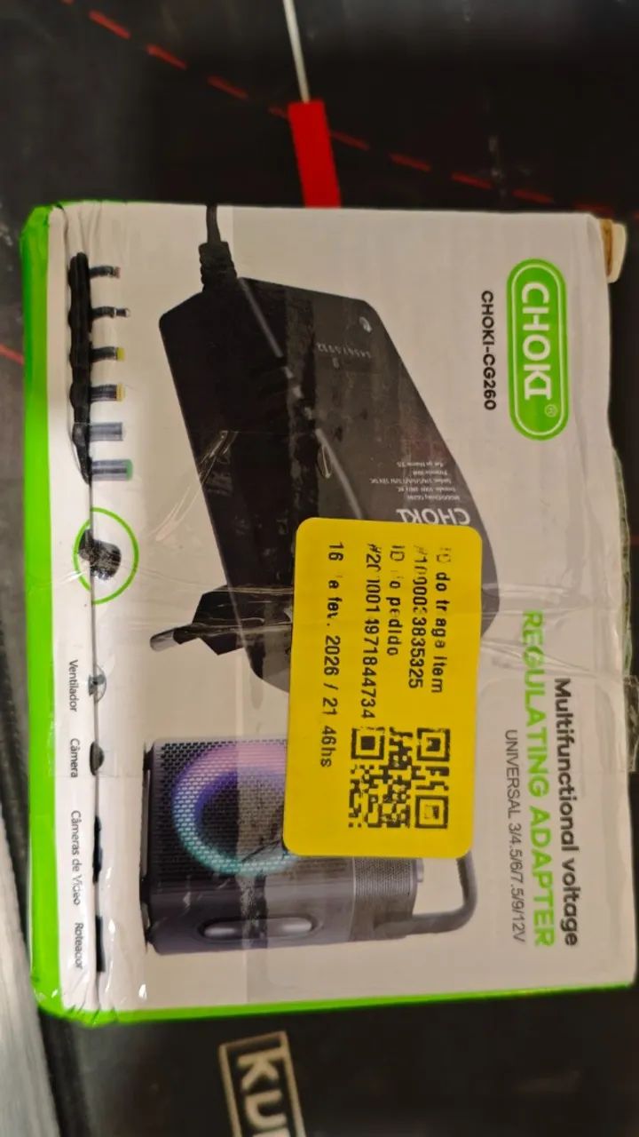 FONTE UNIVERSAL REGULÁVEL CHOKI CG260 30W 3A - 6 PLUGUES