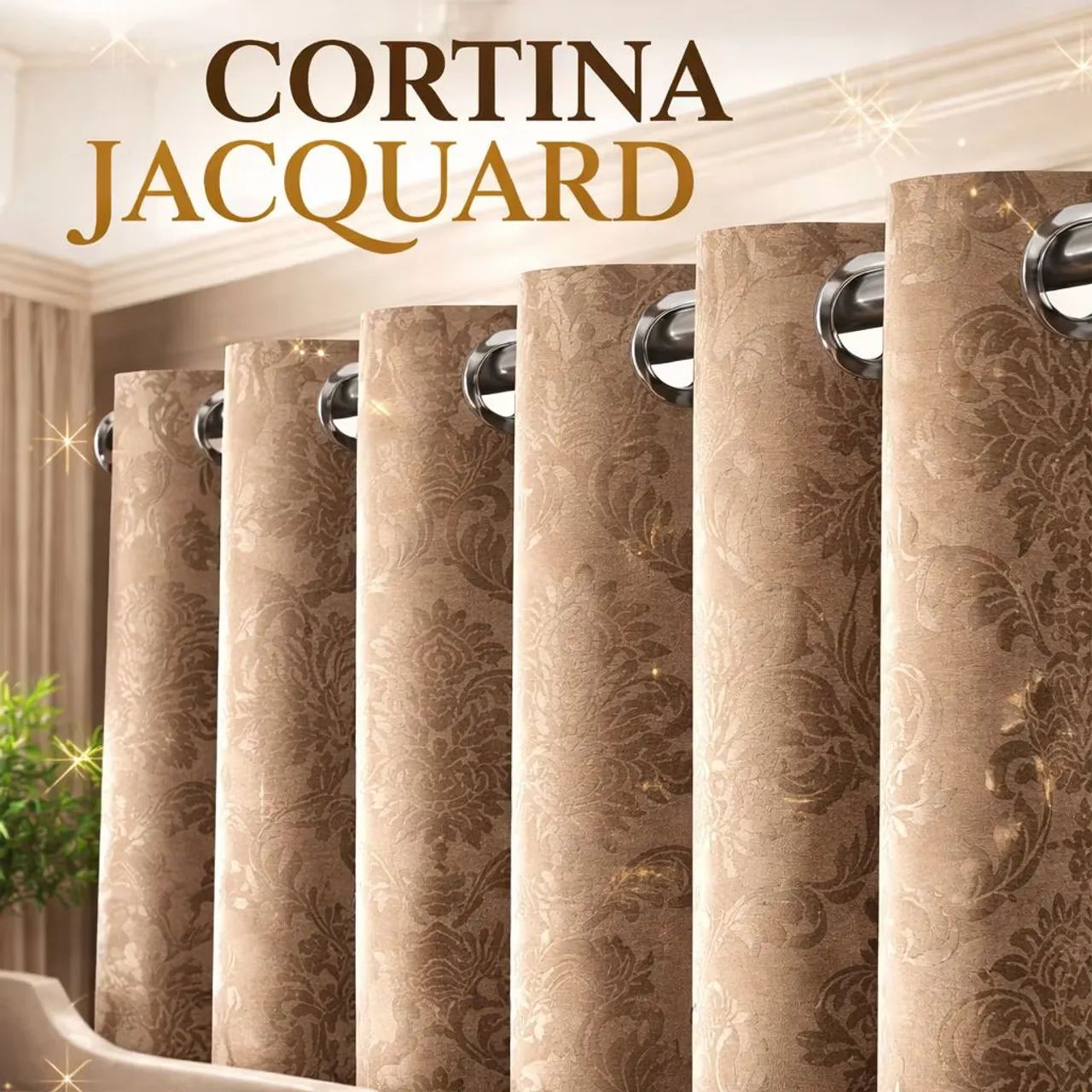 Cortina Longa Corta Luz. JACQUARD 4M