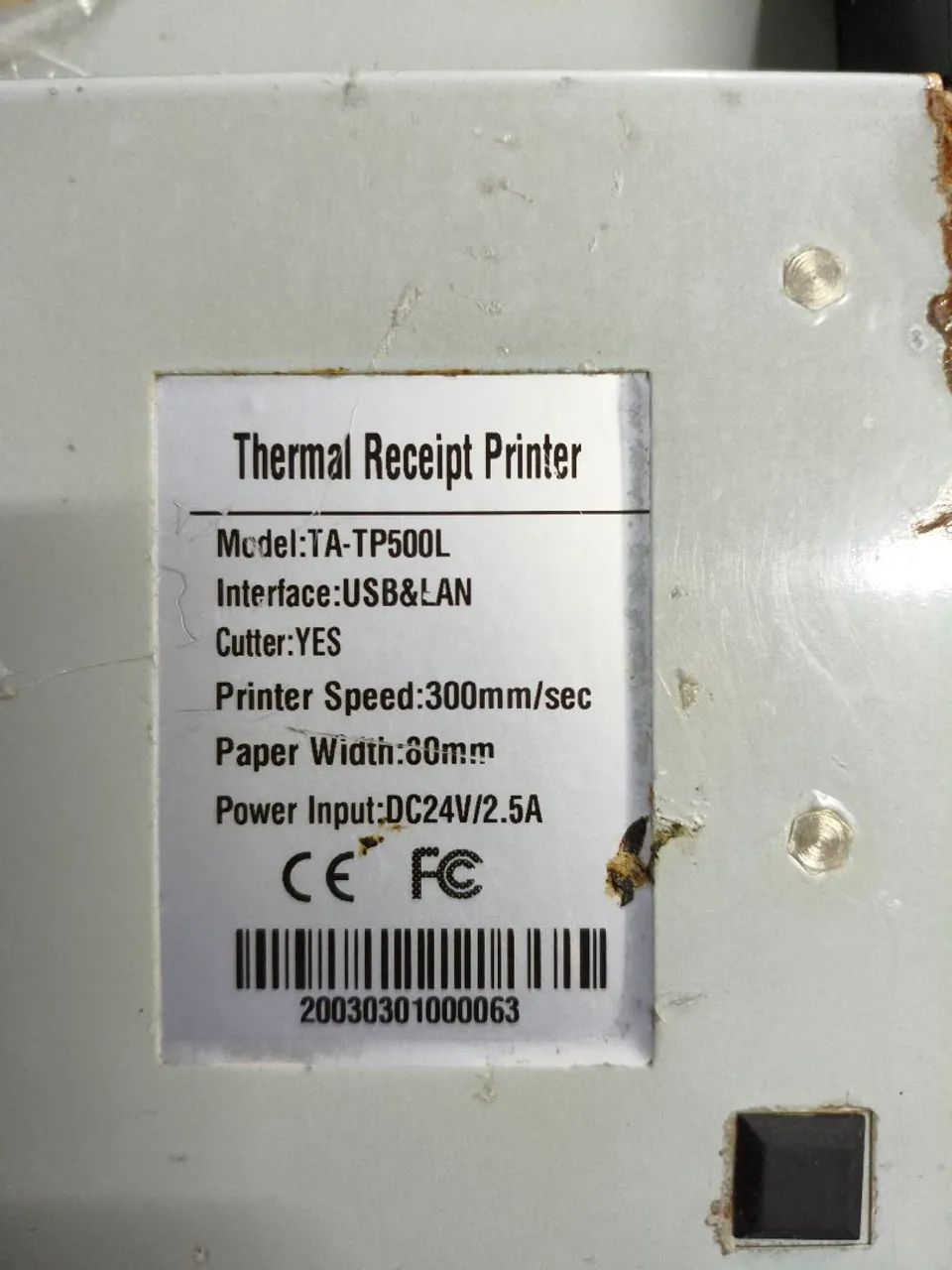 IMPRESSORA TERMICA CUPOM USB E REDE TAICON - Foto 5