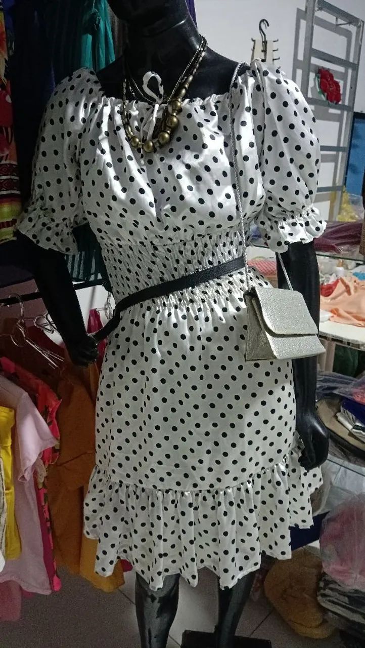 Vestido branco poá  - Foto 2