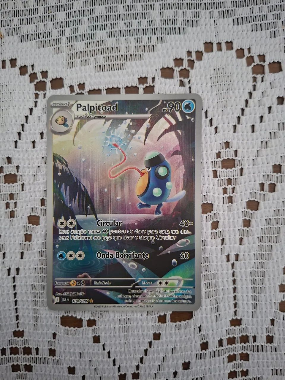 Card tcg Pokémon tympole 103/086, palpitada 104/086 - Foto 3