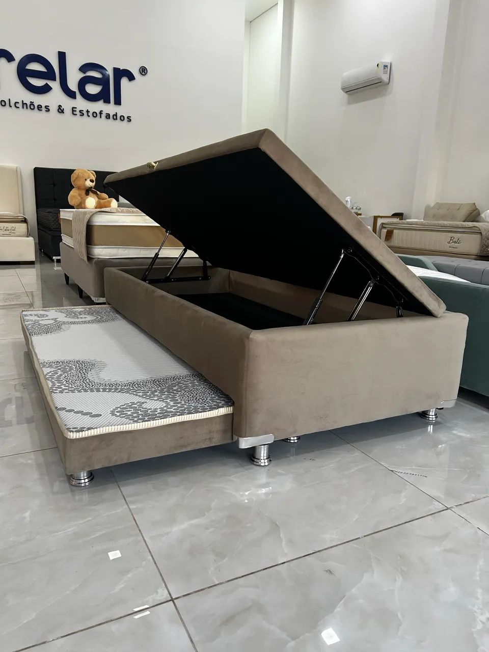 Base baú com cama auxiliar Solteiro  - Foto 3