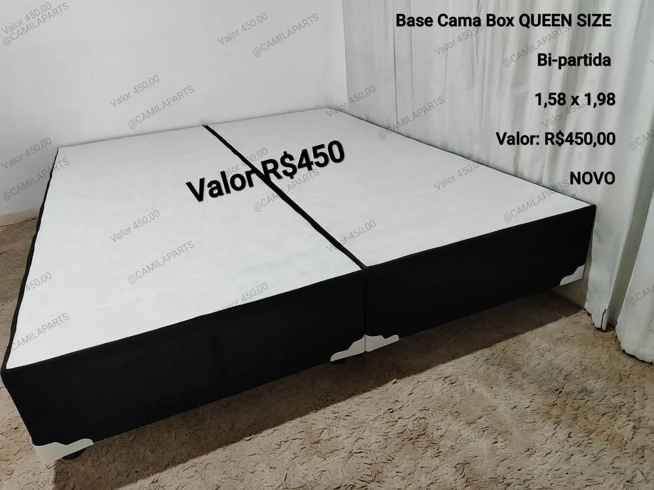 Base Cama Box QUEEN SIZE NOVO Bi-partida ENTREGO  - Foto 2