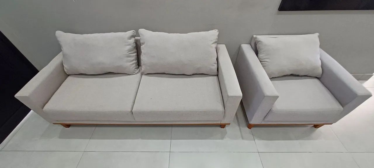Conjunto Sofá em linho - Foto 2
