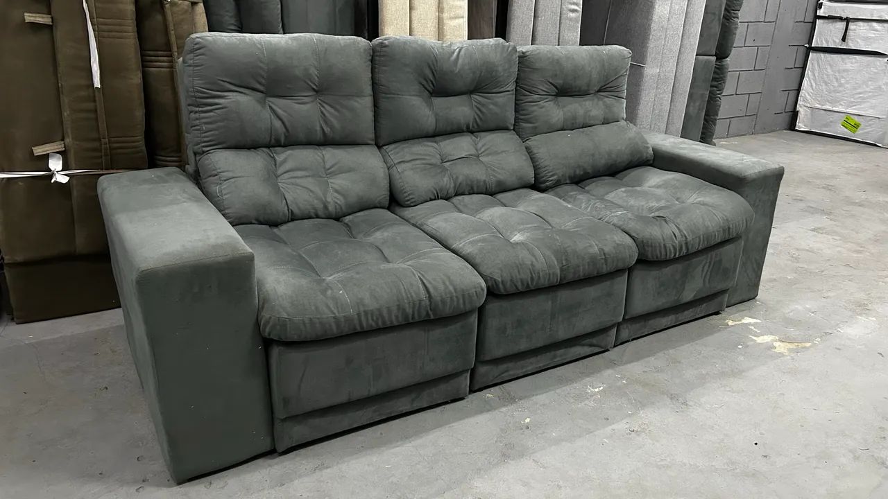 Sofá Retrátil e Reclinável 2.30m NOVO ( Direto da Fábrica )  - Foto 2