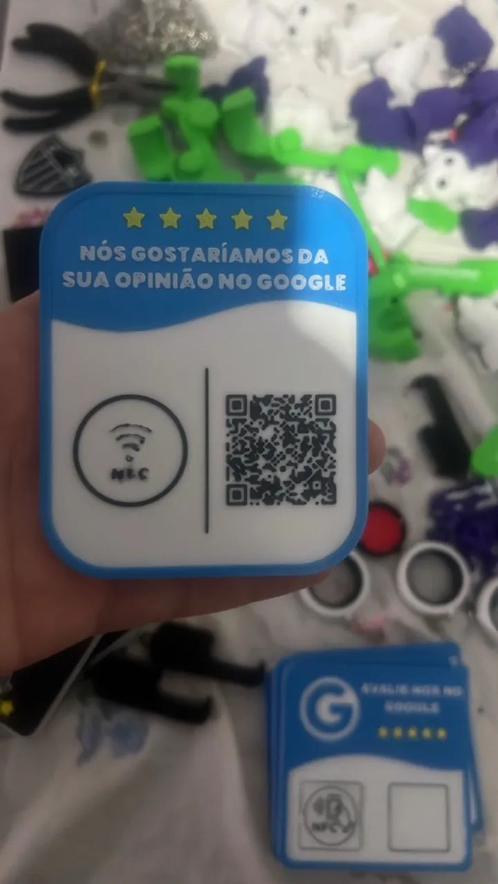 Placa avaliação Google com nfc + qrcode ou somente nfc - Foto 5