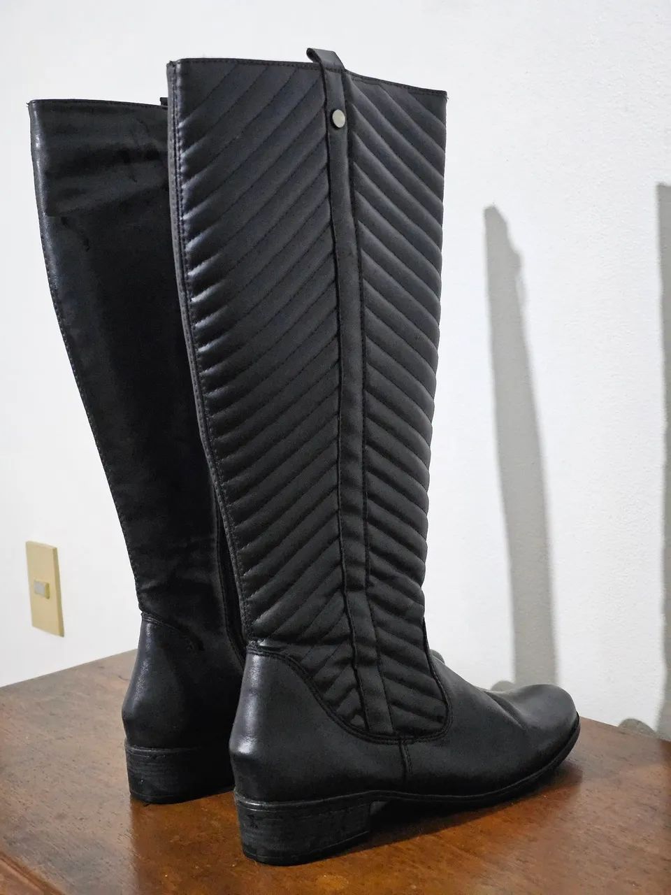 Bota de couro legítimo, n° 37 - Foto 4