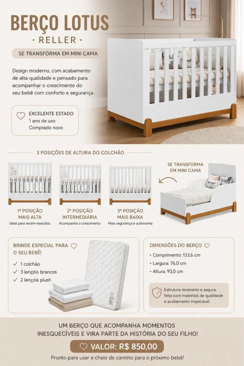 Berço Infantil - Foto 4
