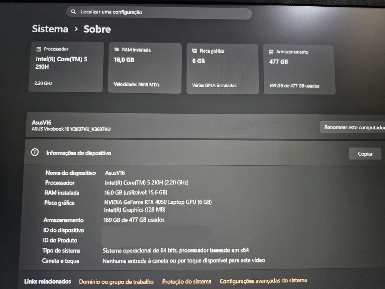 Asus V16 RTX 4050 - Foto 2