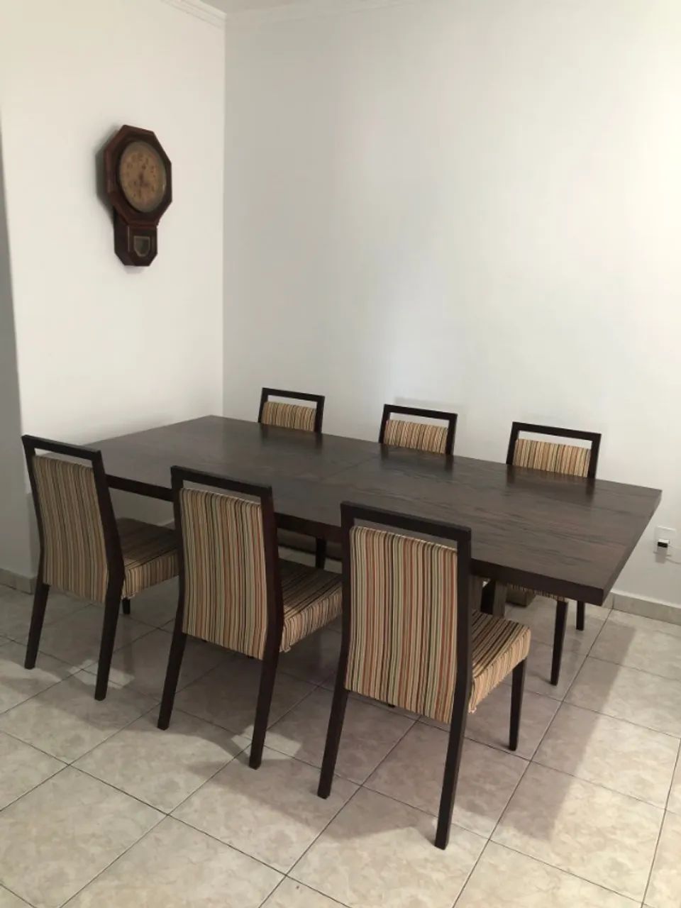 Mesa de Jantar com 6 Cadeiras 2,20m x 1,10m (+0,55m)