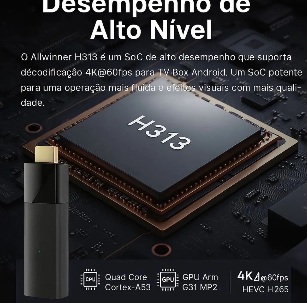 TV Stick Tomate MCD-123 4K Android Com Google Assistente - Foto 2
