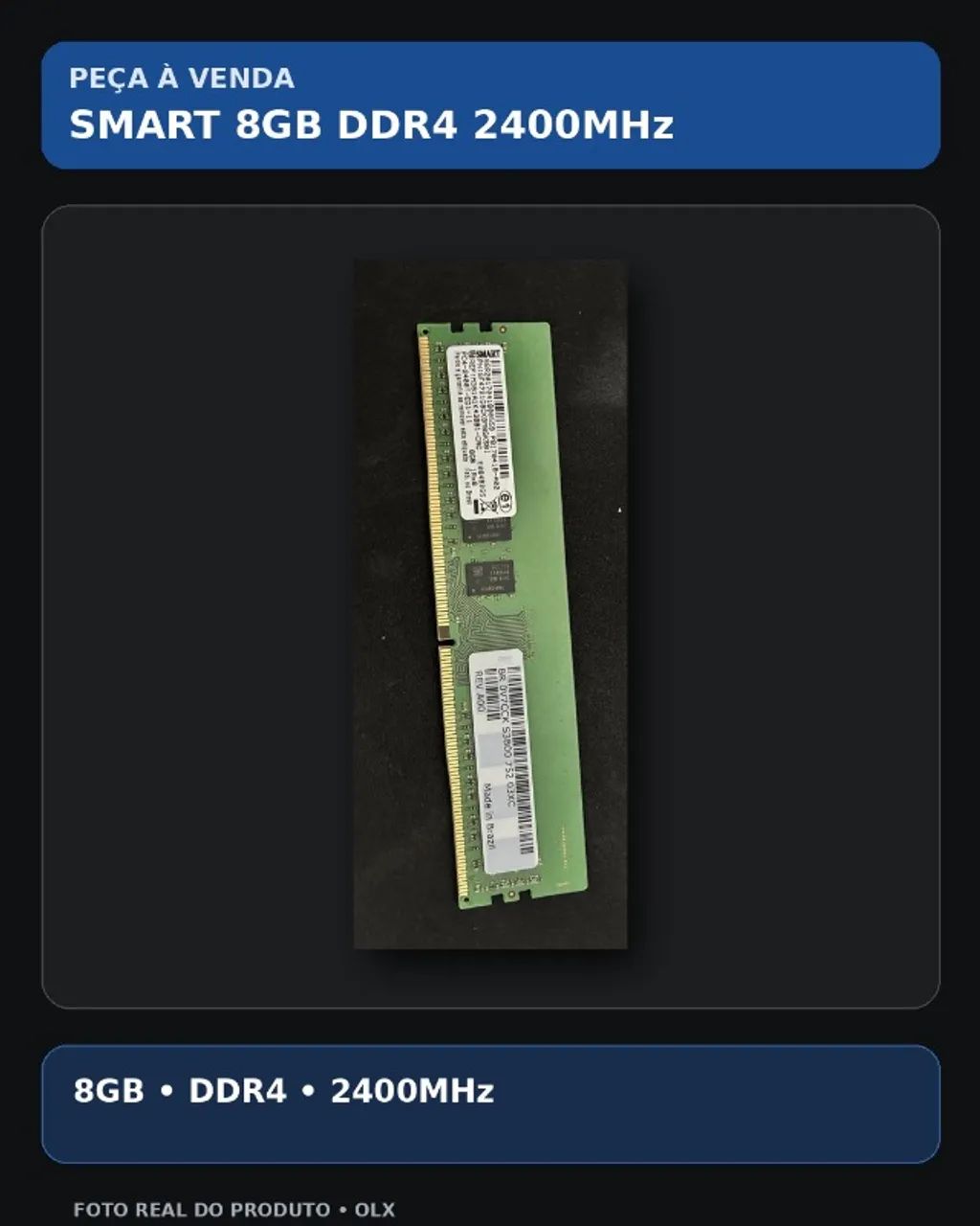 8 Gb Memória RAM ddr4