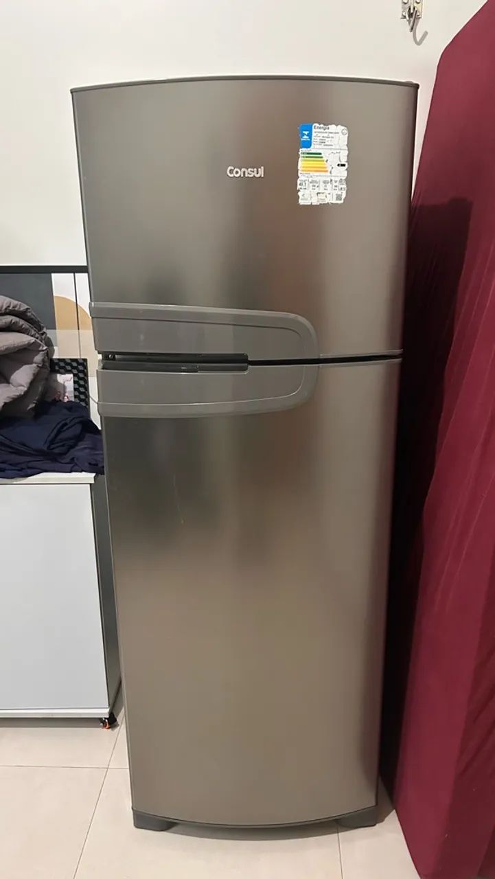 Geladeira Inox Consul 127v com transformador p/ 220v 