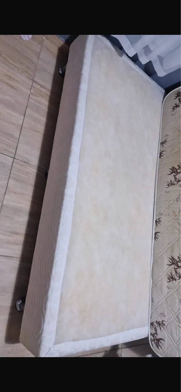 Base cama box + colchão solteiro 