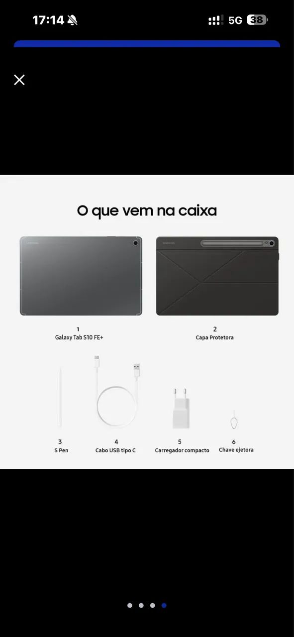 Tablet Samsung Galaxy Tab S10 FE+ 5G