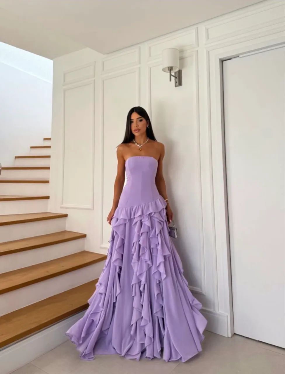 Vestido lavanda para festas