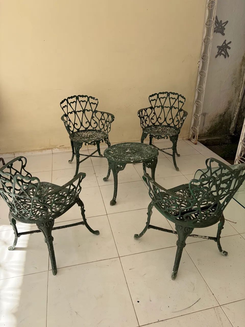 Conjunto de terraço ferro 