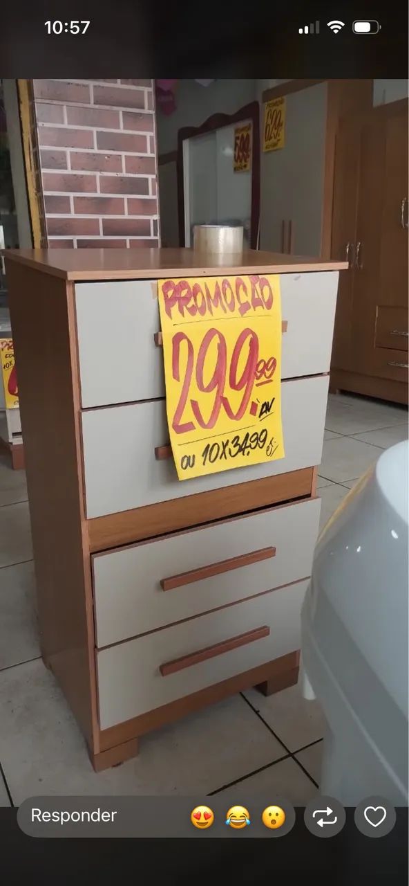Cômoda apenas 300;00 nova 