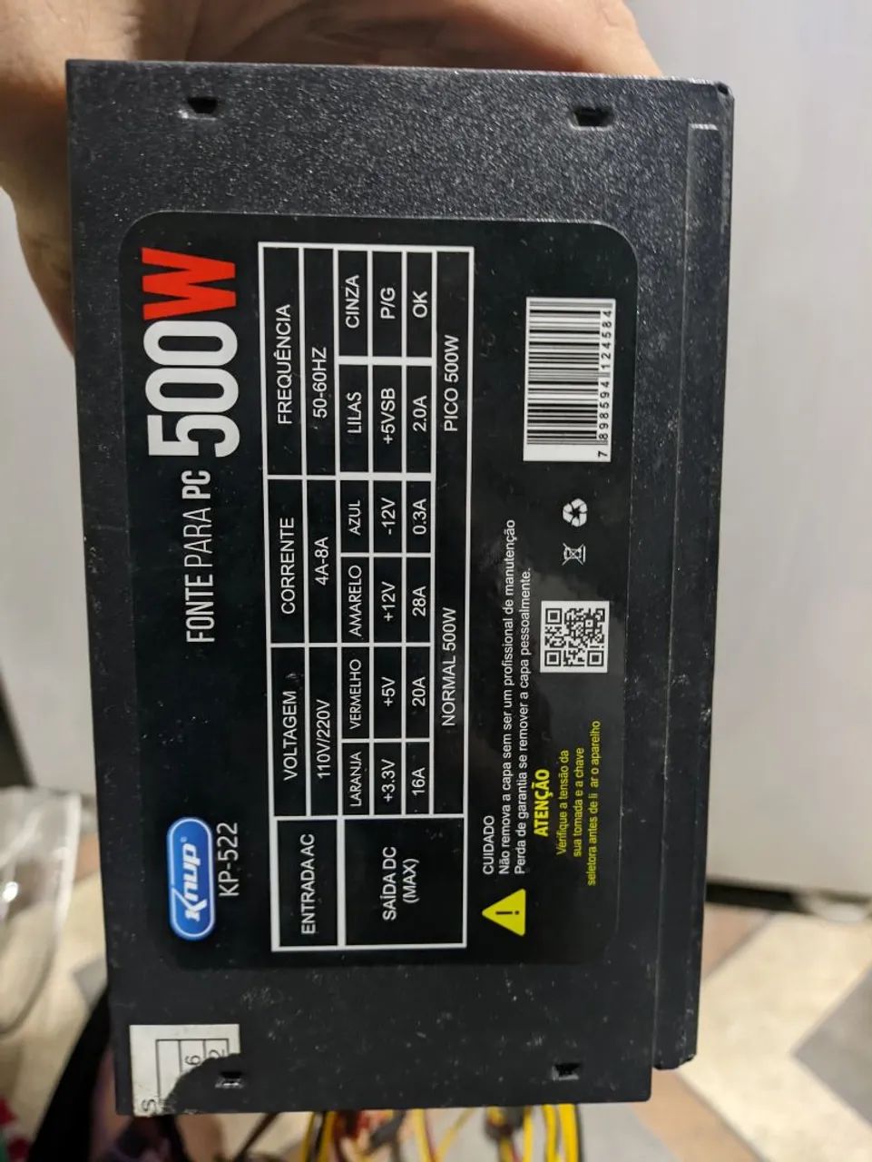 Fonte 500W Provavelmente Queimada (retirada de componentes) - Foto 2