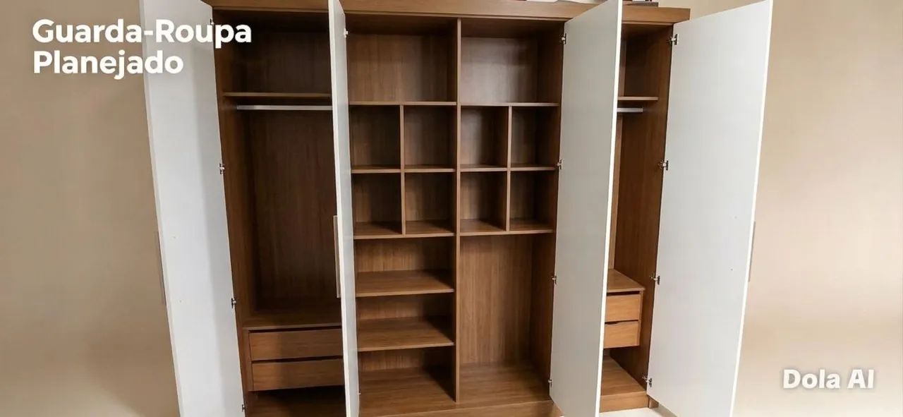 Guarda roupa casal 4 portas 