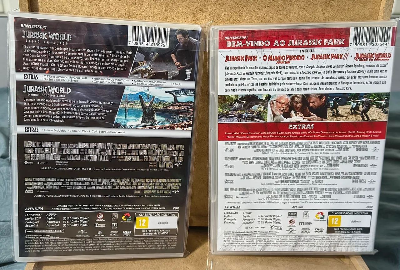 Coleção Jurassic Park e World (DVD) - Foto 2