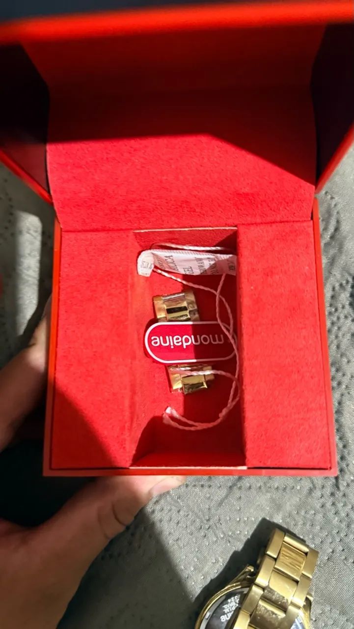 Relógio Mondaime Dourado - Foto 3