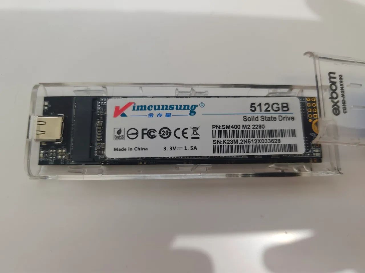 SSD 512GB M.2 SATA 100% saudável + brinde case usb