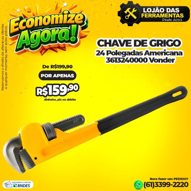 Chave de Grifo 24 Polegadas Americana 3613240000 Vonder