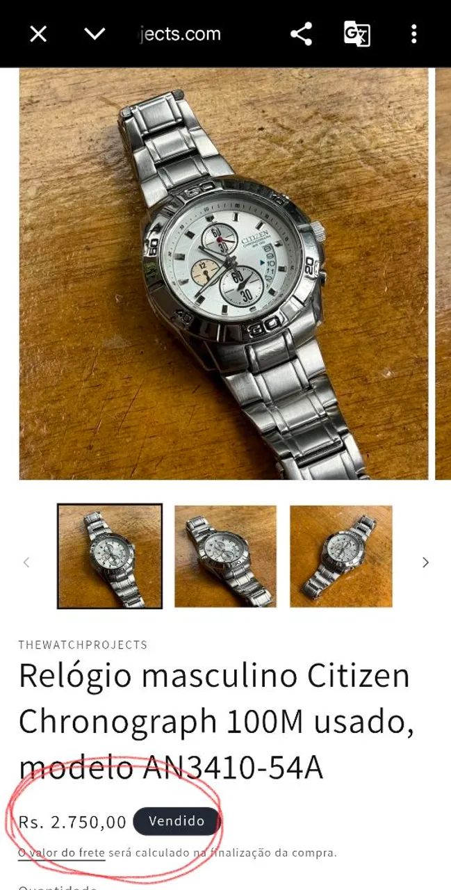 Vendo relógio citizen 