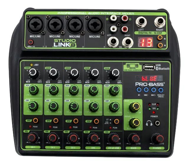 Mixer De Som 8 Canais Studio Link 8 Probass Usb Pc Bluetooth - Foto 4