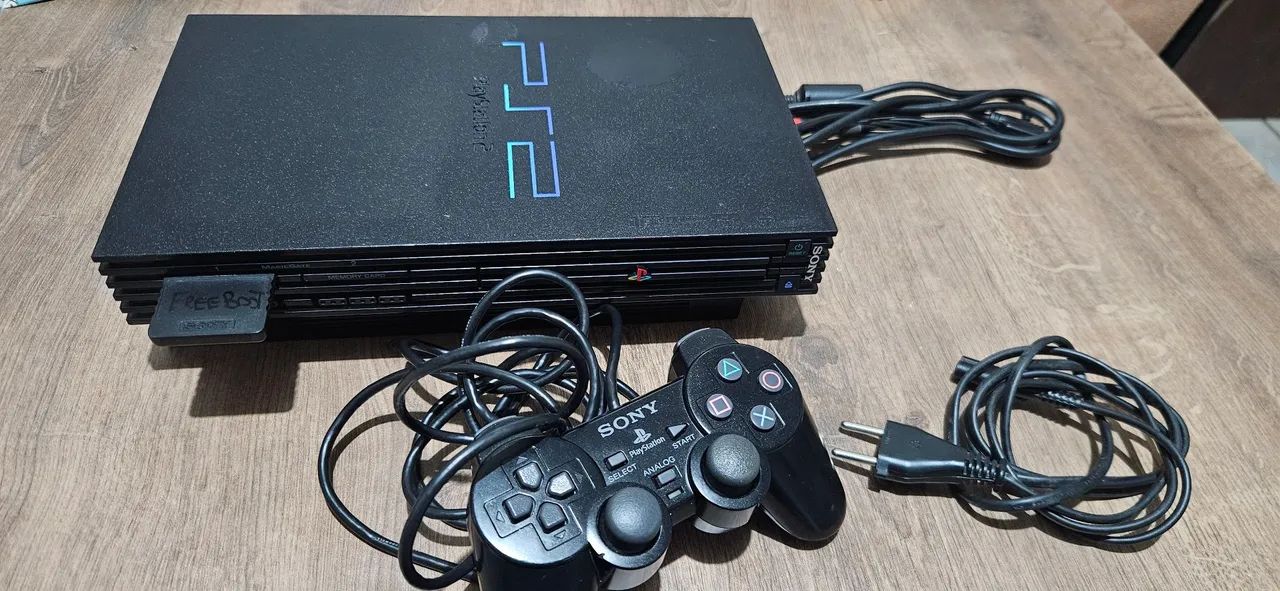 Playstation 2 FAT, Midnight Black, funcionando perfeitamente. Vendo ou troco. Parcelo - Foto 2