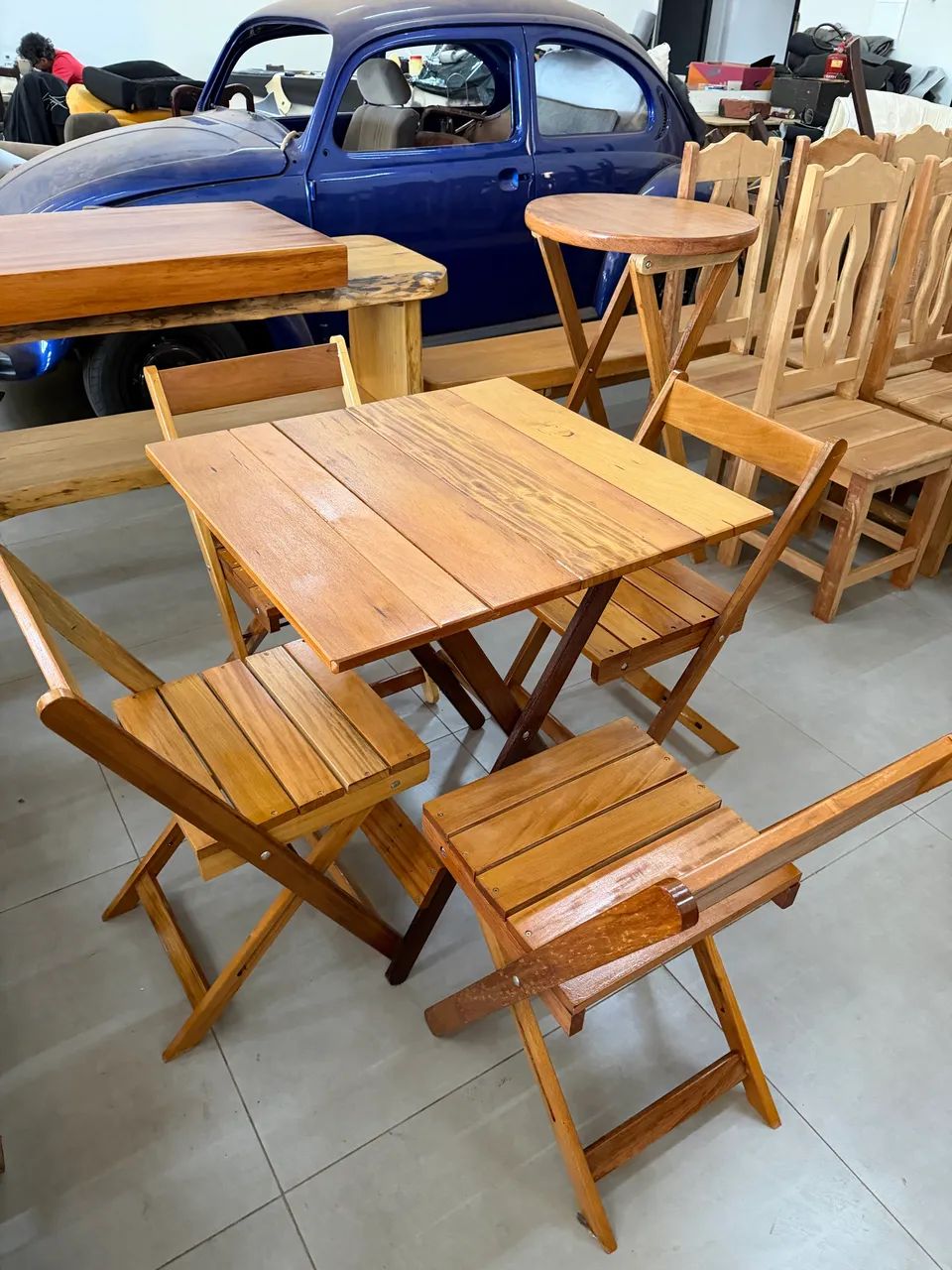 Conjunto de mesa dobrável  - Foto 4