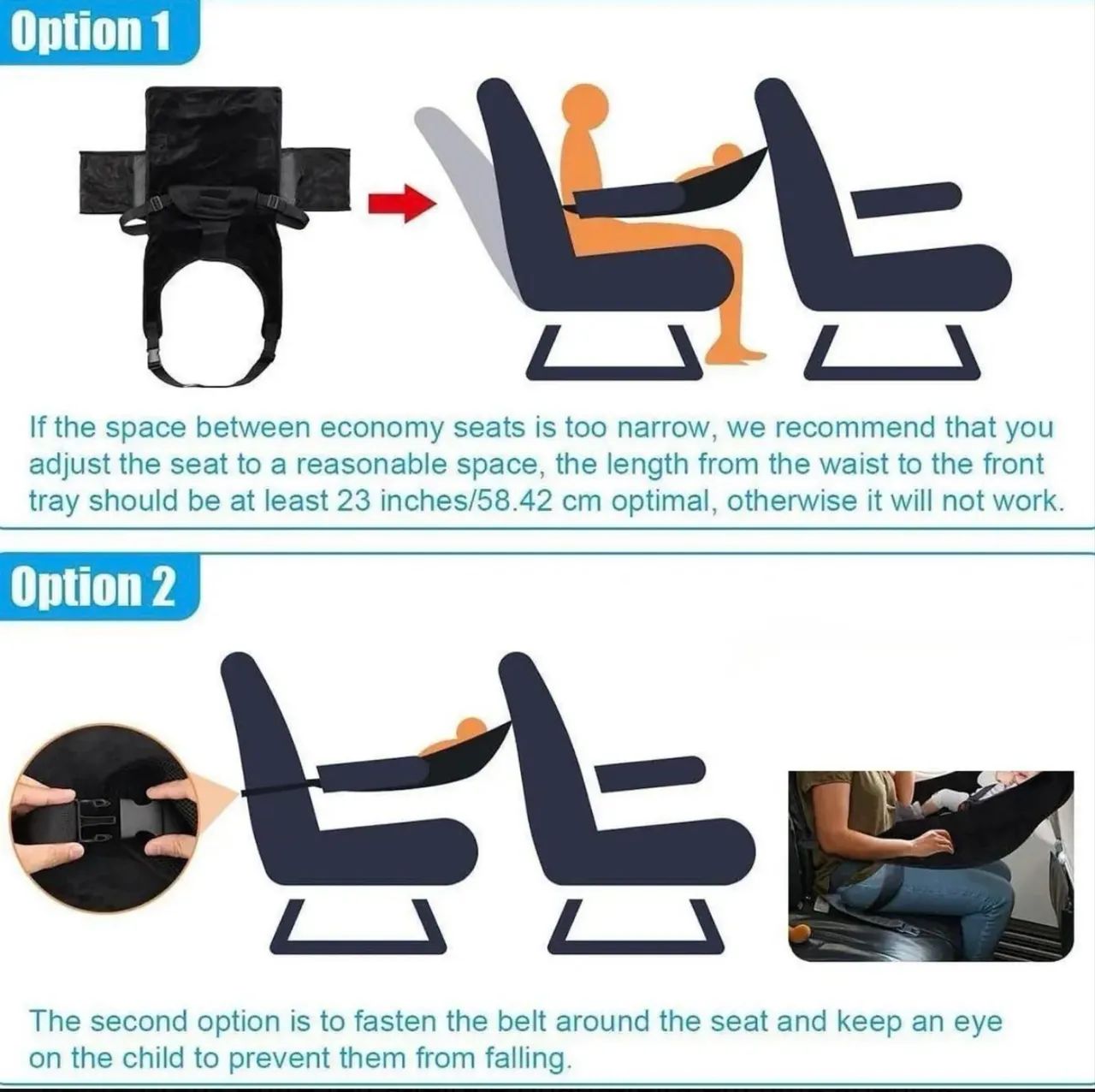 Extensor Infantil Portátil de Assento para Viagem de Avião - Foto 5