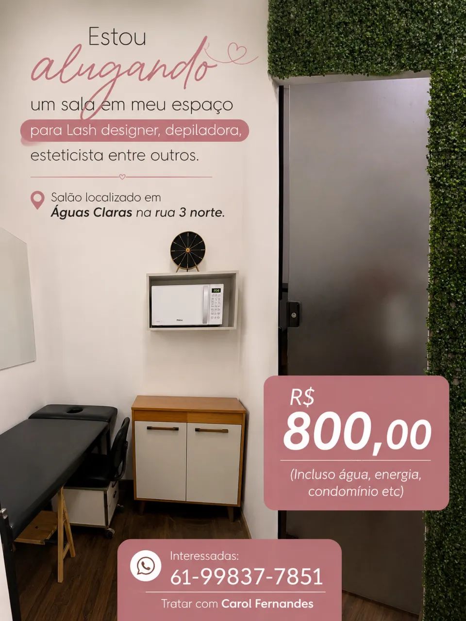 Alugo sala comercial em Águas Claras - Foto 4
